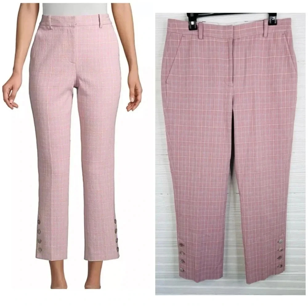 Rebecca Taylor Pink Plaid Trousers